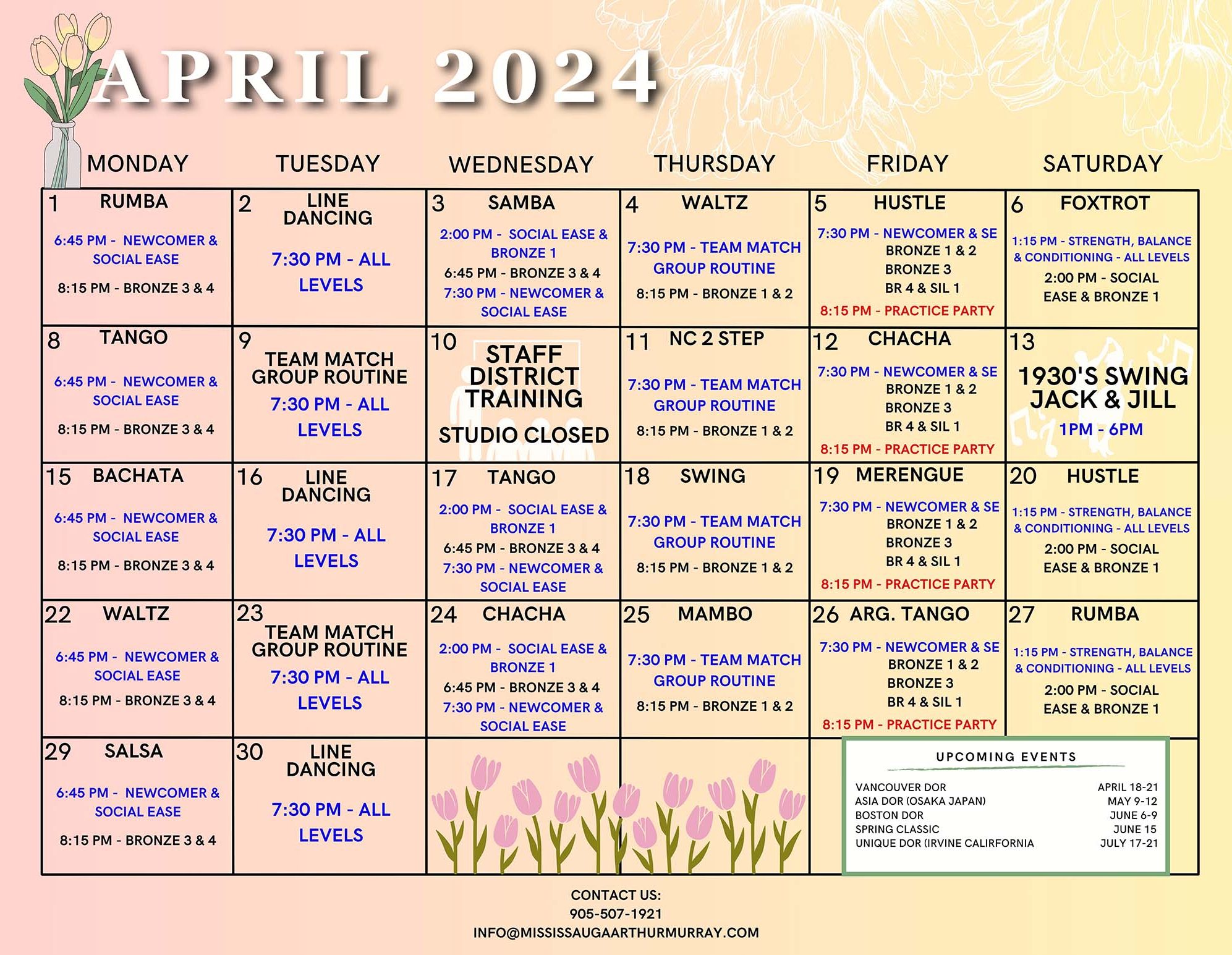 April Calendar 2024