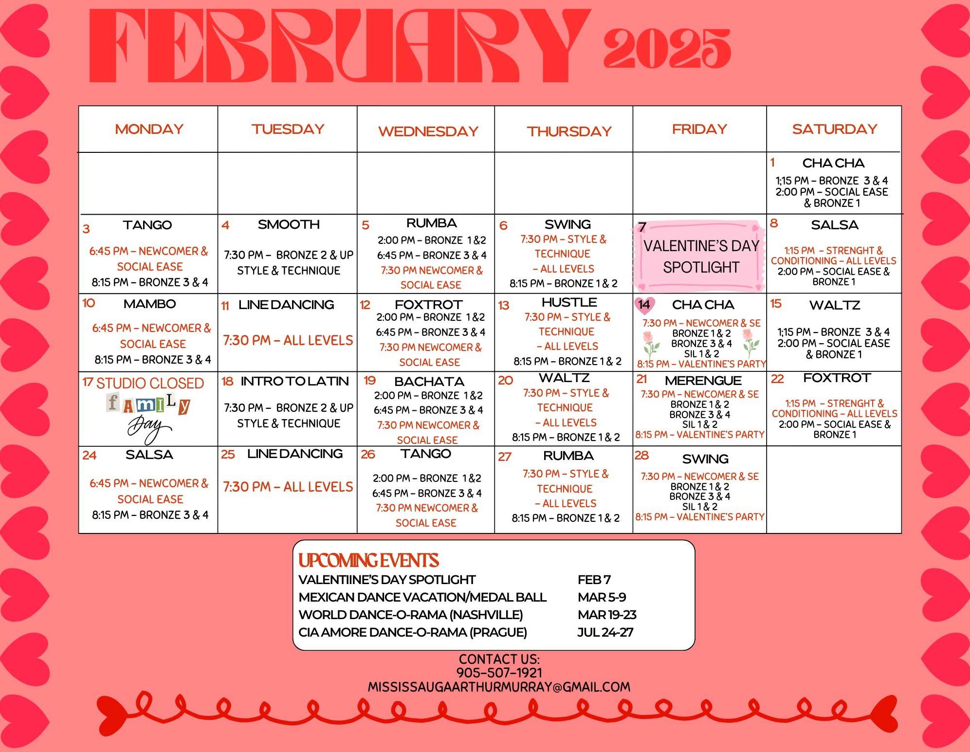 February 2025 Monthly Calendar