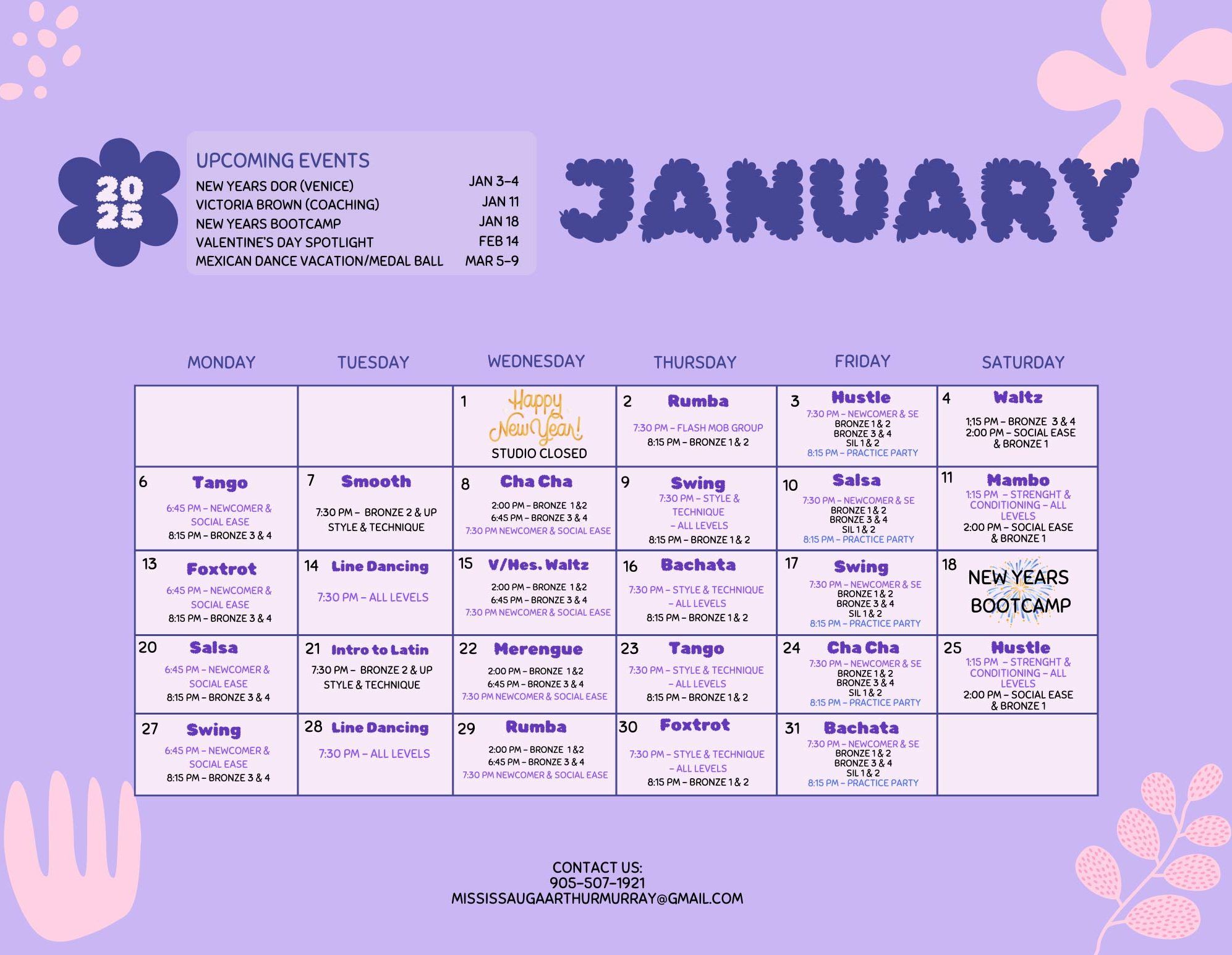 January 2025 Monthly Calendar