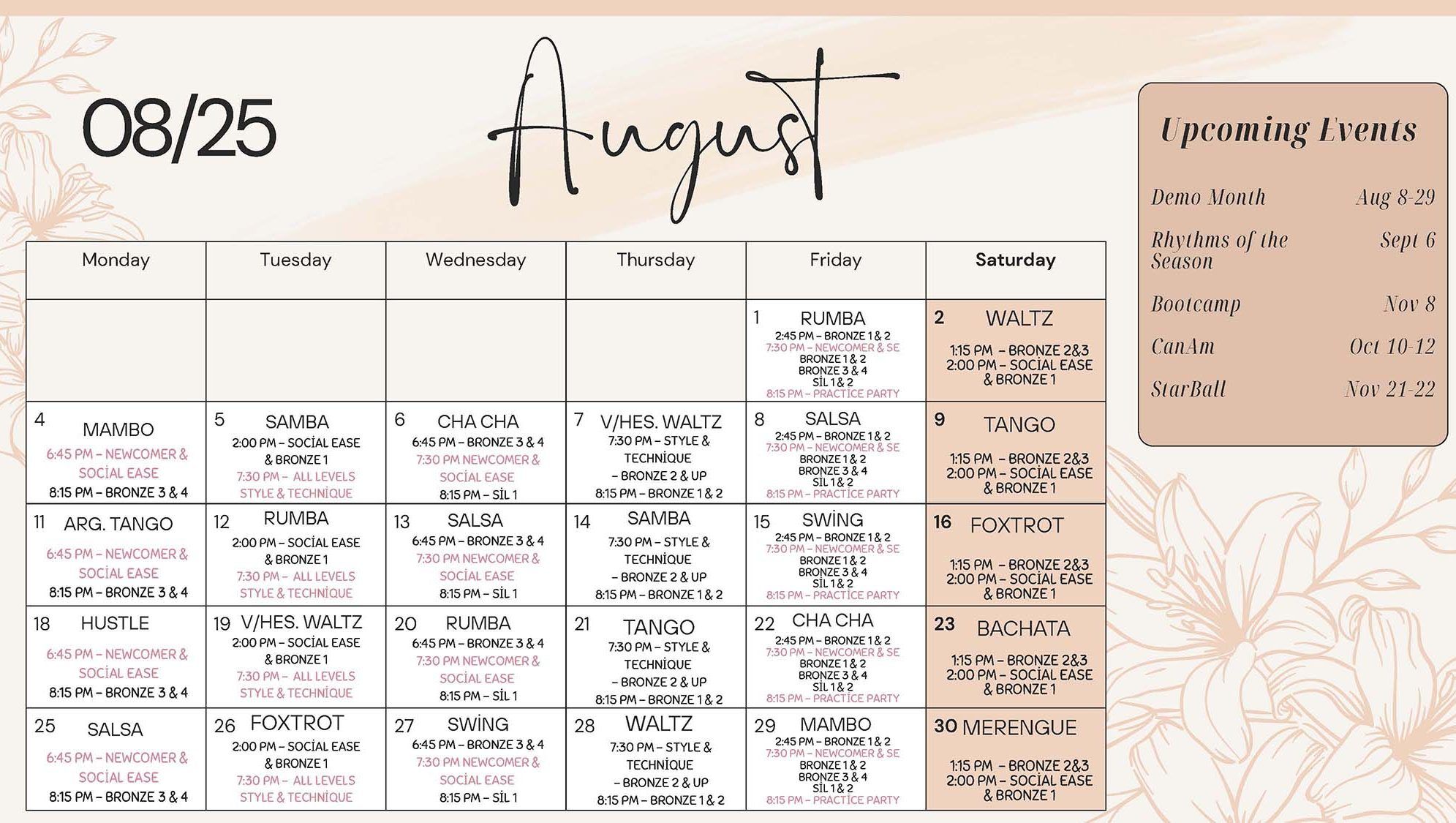 August 2025 Calendar