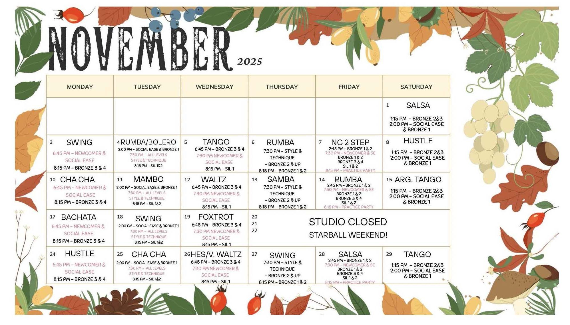 November 2025 Calendar