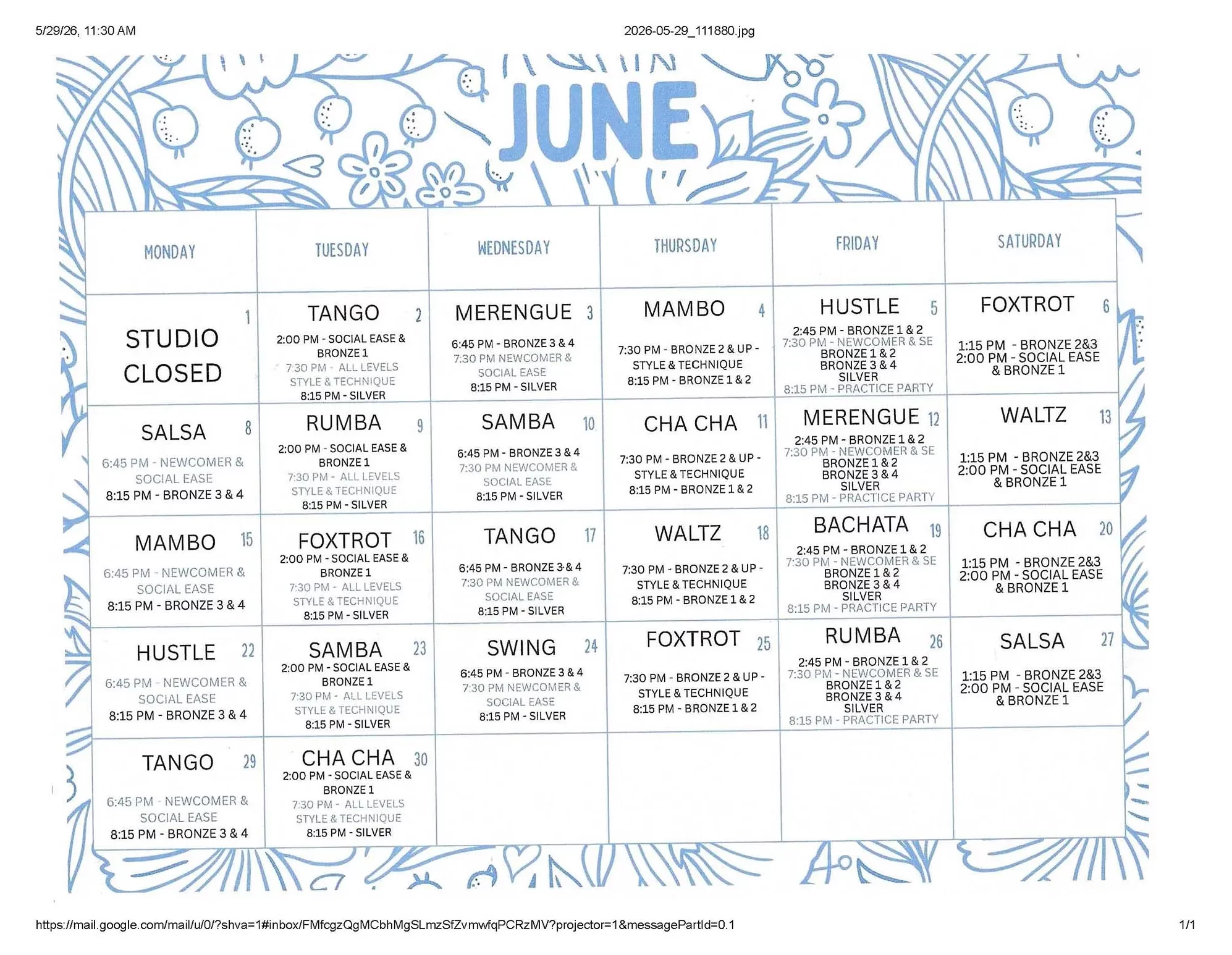 June 2026 Calendar
